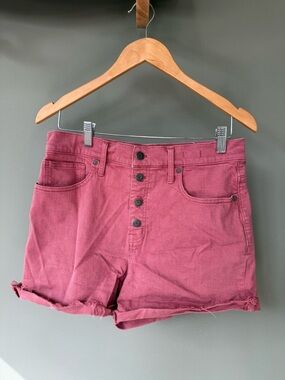 Madewell High Rise Button-Front Denim Shorts 29